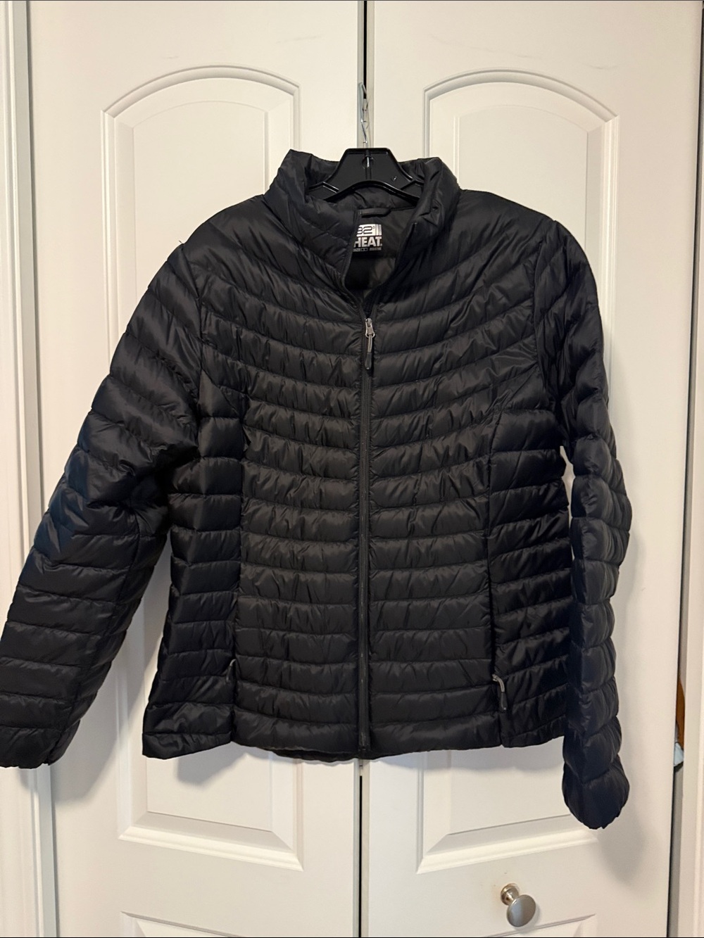 32 Degrees Women's Black Lightweight Quilted Puffer Jacket